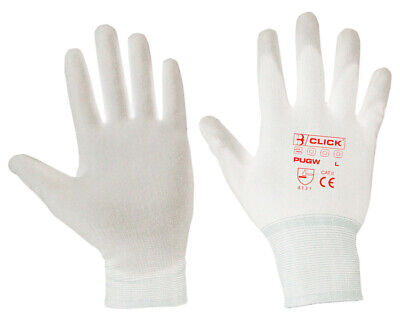 Painters Decorators Light Grip Gloves White PU Coated 10 Pair Pack Dexterity
