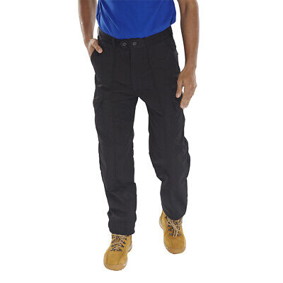 Click Polycotton Super Drivers Trousers Black