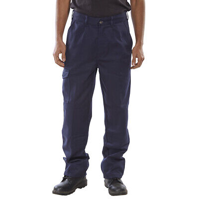 Super Click Heavyweight Drivers Trousers Navy