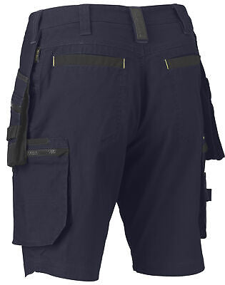 Bisley FLX & MOVE Stretch Utility Holster Pocket Shorts Navy UKSHC1336