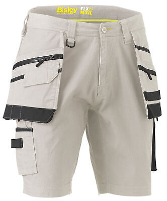 Bisley FLX & MOVE™ Stretch Utility Holster Pocket Shorts Stone UKSHC1336