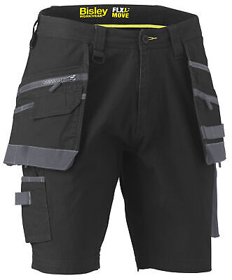 Bisley FLX & MOVE™ Stretch Utility Holster Pocket Shorts Black UKSHC1336