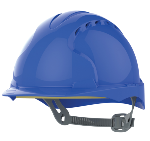JSP EVO®3 Safety Helmet - Slip Ratchet - Vented - Blue AJF160-000-500