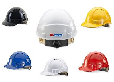 B Brand Vented Safety Helmet Hard Hat Ratchet Adjustment Sweatband 5 Colours