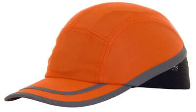 B Brand Safety Baseball Bump Cap Orange or Yellow with Navy EN812 Hi Viz BBSBC