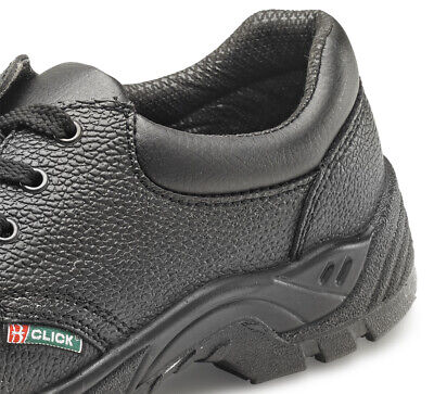 Click Black Leather Safety Work Shoes Steel Toecap Size 4 to 13 Anti Static CDDS