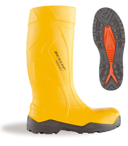 Dunlop Purofort + Plus Full Safety Welly Wellies Wellington Boots Yellow 5-13