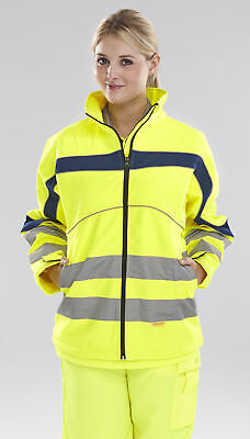 Eton Softshell Hi Viz Jacket Yellow or Orange Small-6XL Water Resistant Two Tone