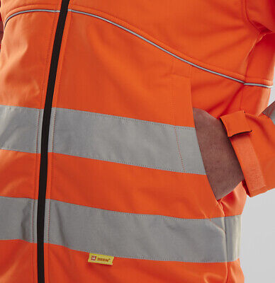 Eton Softshell Hi Viz Jacket Yellow or Orange Small-6XL Water Resistant Two Tone