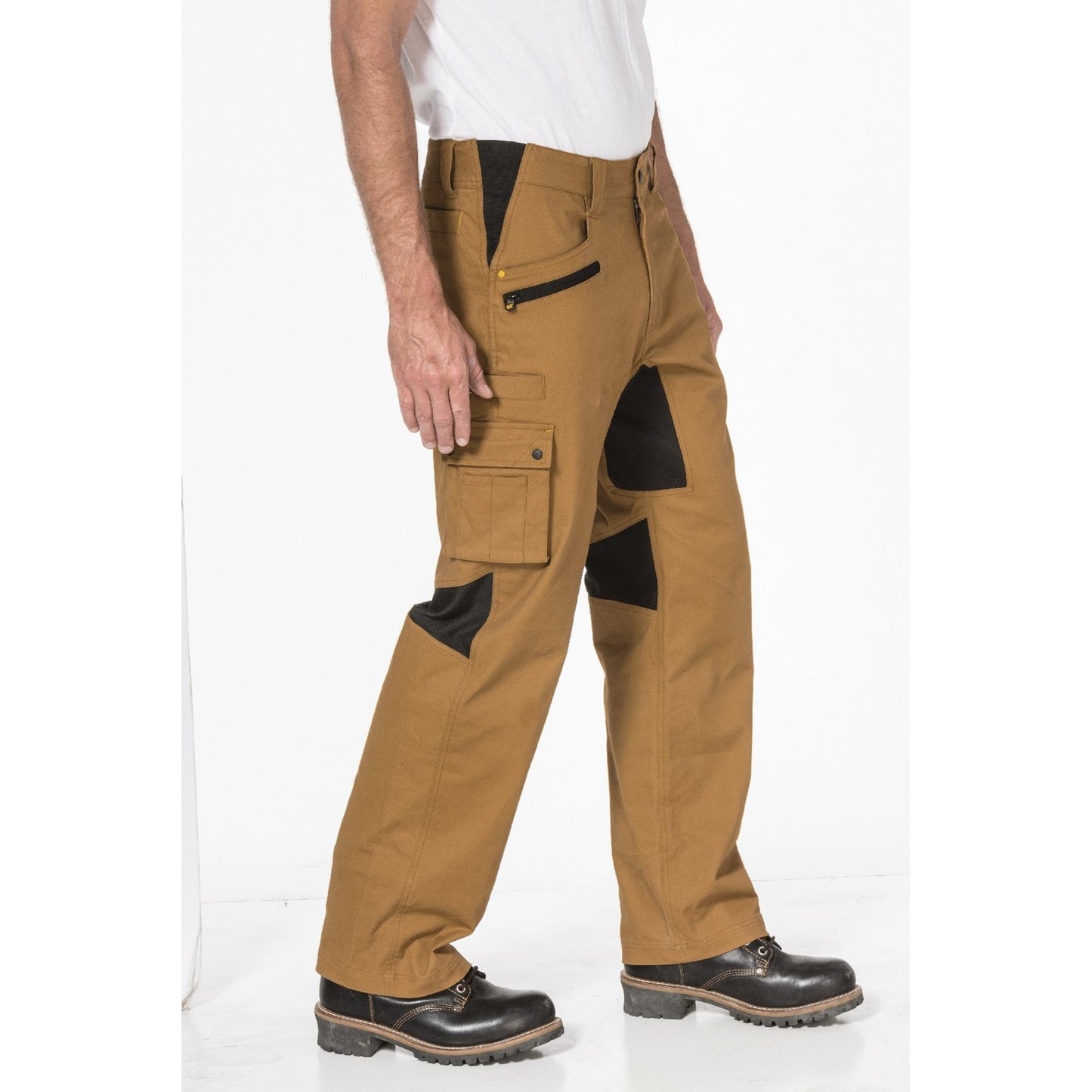 Caterpillar CAT Flex Operator Work Trousers Pants Black Tan C1810038 Cargo