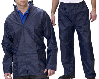Rainsuit Waterproof Suit Jacket & Trousers Waterproofs Coveralls Small-5XL 2 Pce