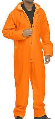 Nylon B-Dri Coverall Orange Waterproof all in one Medium-4XL NBDCOR with hood