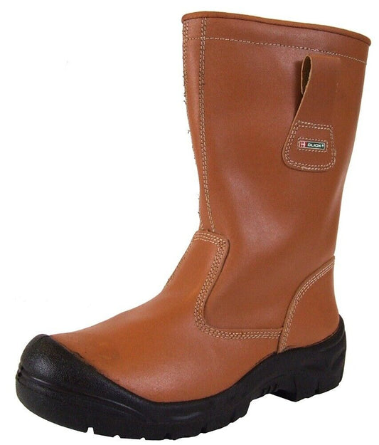 Click Lined Rigger Safety Work Boots Scuff Cap & Steel Toecap Sizes 6 -12 RBLSSC