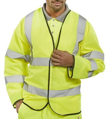 Hi Viz Jerkin Long Sleeve Hi Vis Vest (LARGE LETTER)