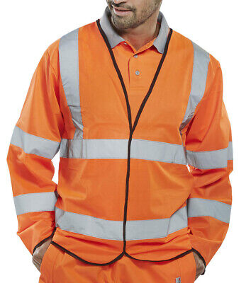 Hi Viz Jerkin Long Sleeve Hi Vis Vest (LARGE LETTER)