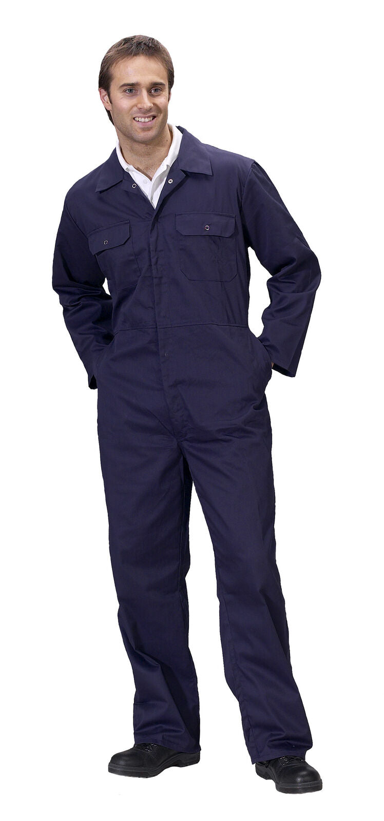 Click Polycotton Boilersuit Overalls Coverall Navy, Green or Royal Blue 36"-54"