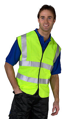 Click Hi Viz Vest Yellow or Orange Waistcoat (LL) WCENG