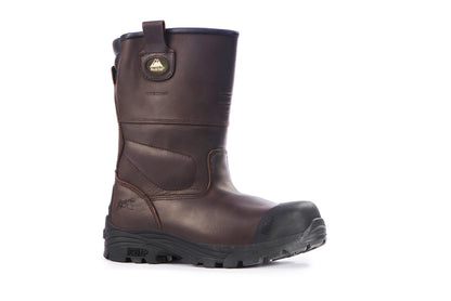 Rockfall Texas II Safety Rigger Work Boots Brown RF70 Toecap & Midsole S3 6-12