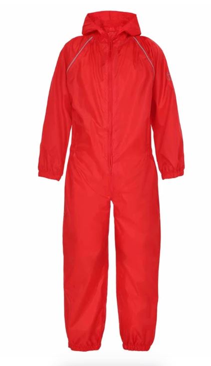 Childrens Rainsuit Kids Waterproof Coverall by Fort Lightweight Blue or Red 1-7