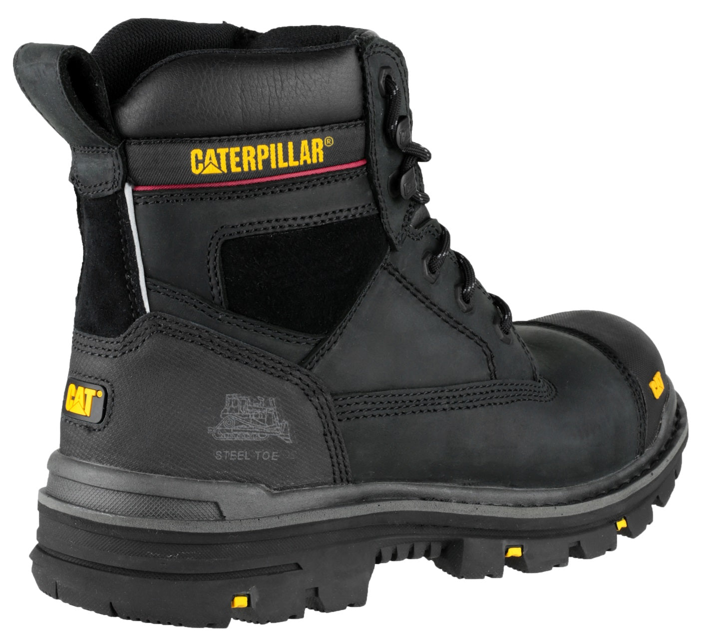 CAT Caterpiller Gravel Safety Work Boots Black 6-13 S3 Toecap Midsole Scuff Cap