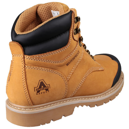 Amblers Waterproof Safety Boots FS226 Honey S3 Goodyear Welted 6-13 Scuff Cap