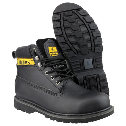 Amblers FS9 Leather Safety Work Boots Black