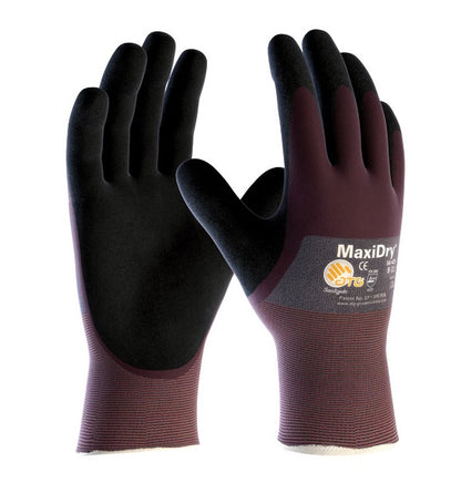 ATG Maxidry Gloves 3/4 Coated S-XL 6 Pair Pack 56425 Liquid & Oil Repellant