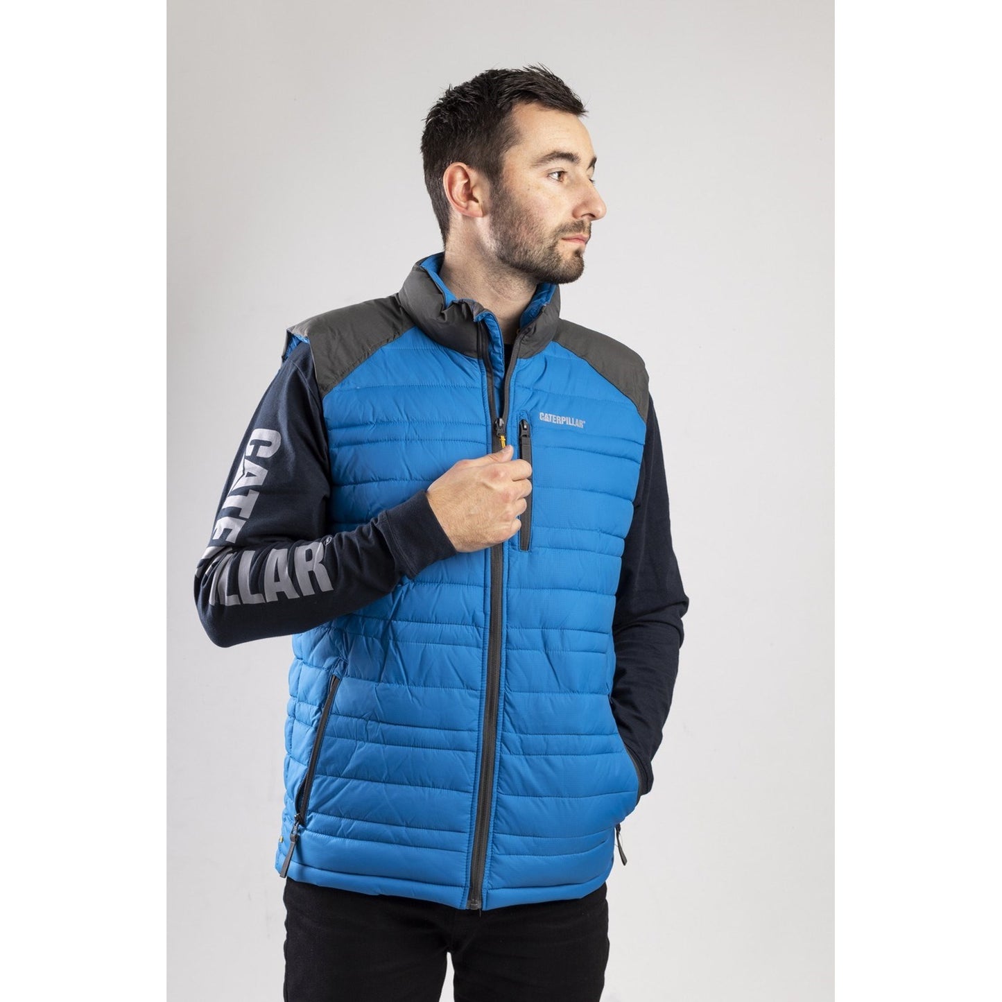 CAT Caterpiller Defender Gilet Bodywarmer Small-4XL Ripstop Water Resistant