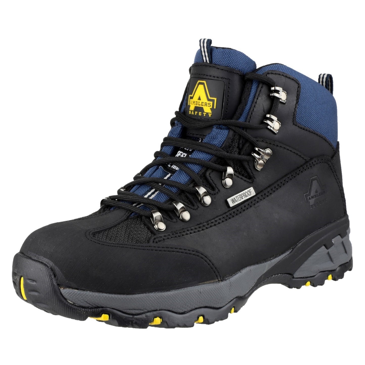 Amblers FS161 Waterpoof Hiker Style Safety Boots S3 SRC Black 4-15 Toecap & Mid