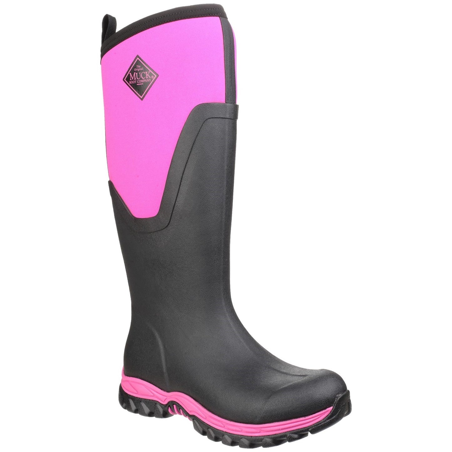 Muckboot Arctic Sport II Tall Womens Ladies Wellies Black/Pink