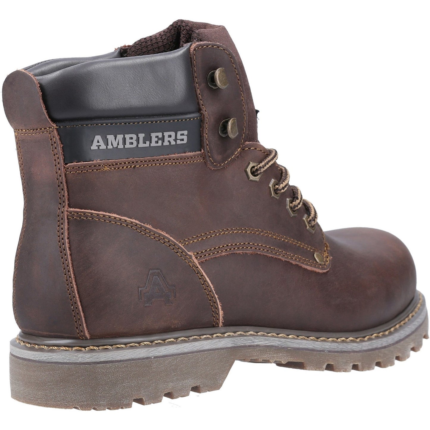 Amblers Dorking Casual Leather Boots Brown Lace Up Sizes 6-12 Non Safety