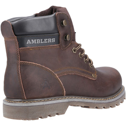 Amblers Dorking Casual Leather Boots Brown Lace Up Sizes 6-12 Non Safety