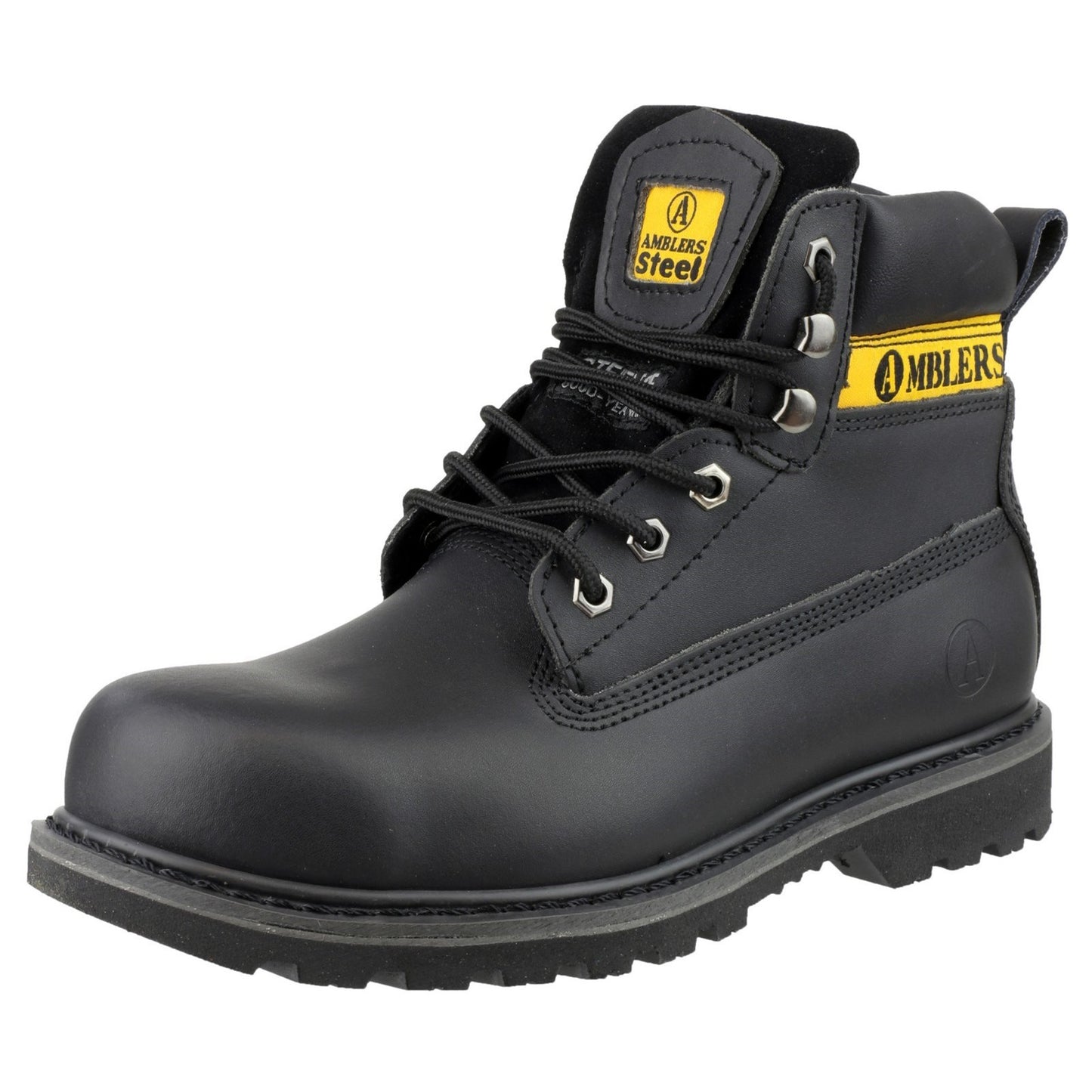 Amblers FS9 Leather Safety Work Boots Black