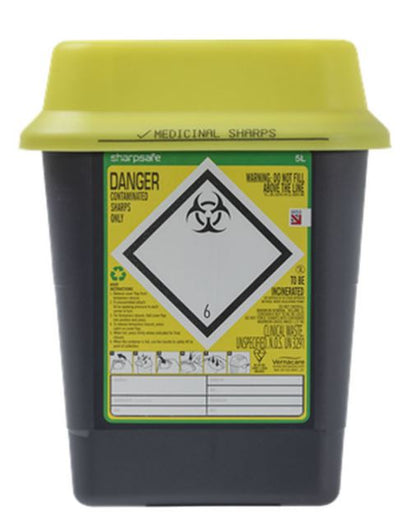 Sharps Bin Biohazard Needle Waste Box Insulin Syringe Tattoo Travel Medical