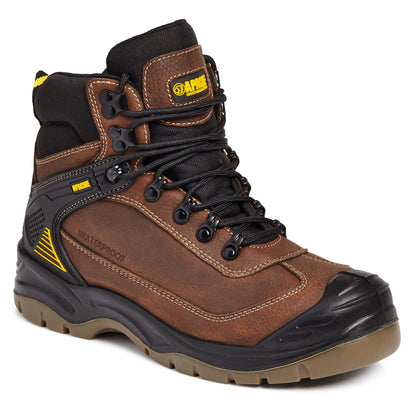 Apache Ranger Hiker Style Safety Work Boots Brown Leather S3 WR Sizes 5-13