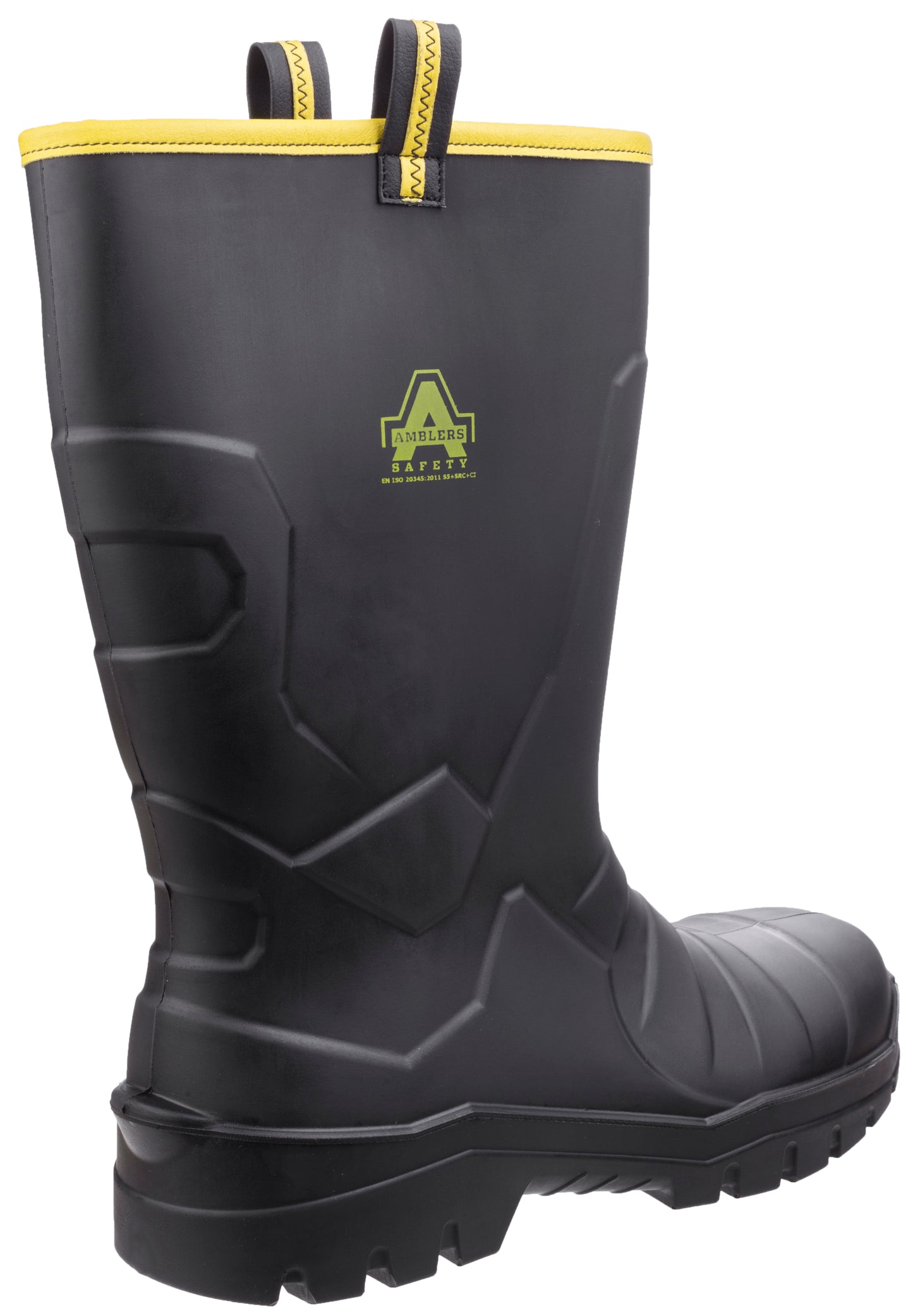 Amblers Safety Rigger Style Welly Black 3-12 AS1008 Waterproof Work Boots S5