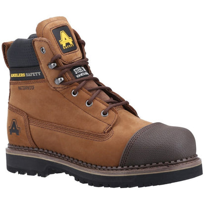 Amblers AS233 Austwick Waterproof S3 Safety Work Boots Brown Scuff Cap 6-12