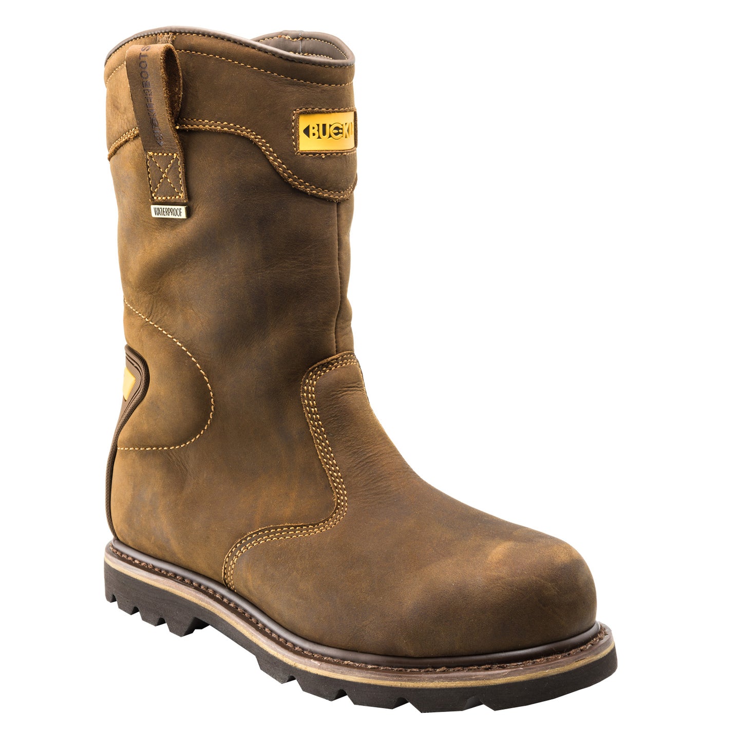 BuckBootz Buckler B701SMWP Waterproof Safety Rigger Boots Brown