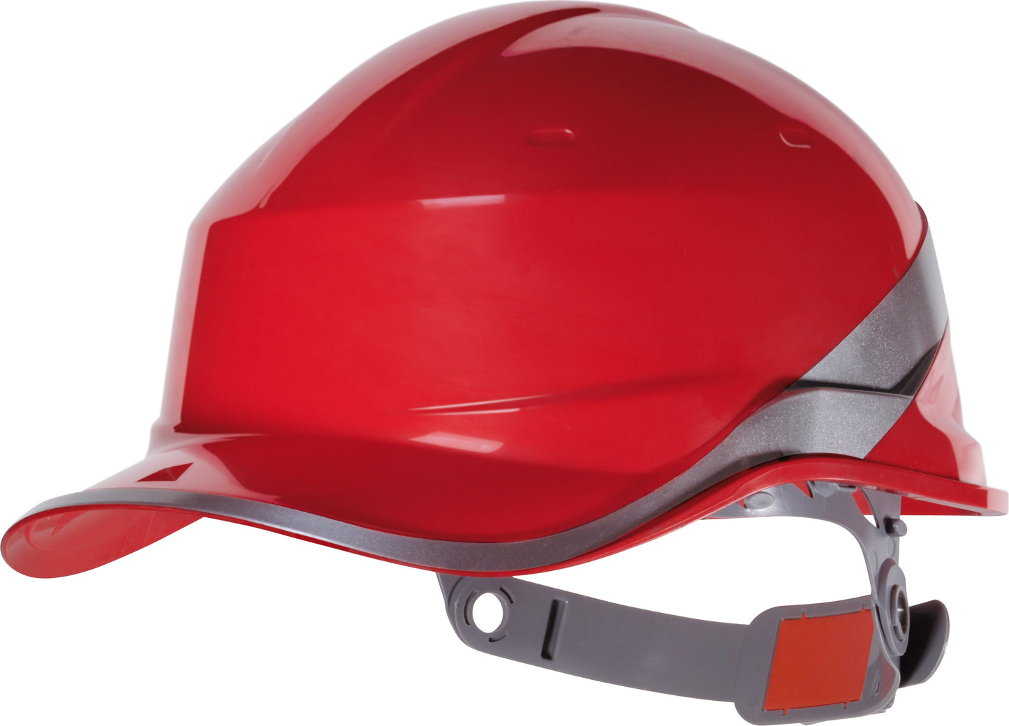 Venitex Hard Hat Safety Helmet Red Hi Viz Band Textile Cradle EN397