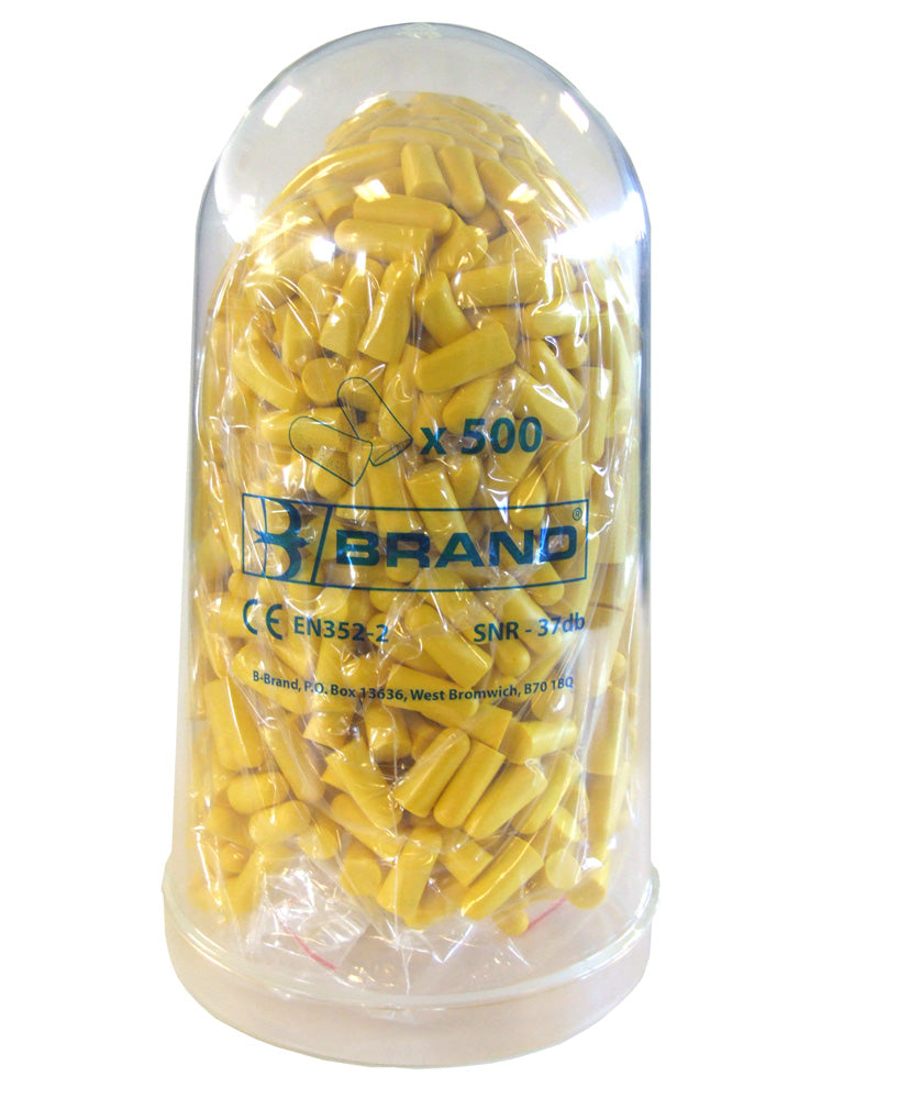B Brand Ear Plug Dispenser Refill Bottle 500 Pairs SNR37db Loose Filled