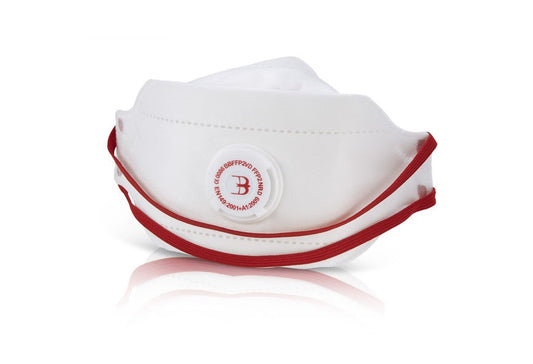 B Brand Premium Fold Flat P2 Valved Disposable Dust Mask Respirator 20 Pack