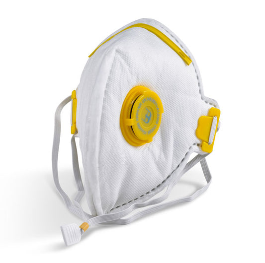 B Brand Fold Flat Dust Mask Disposable Respirators P3 Valved 20 Pack EN149