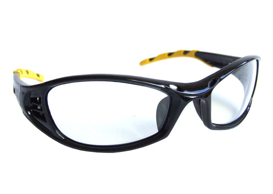 B Brand Florida Safety Specs Safety Glasses Clear Anti-Fog Lens Black Frame BBFS
