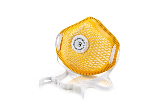 B Brand Premium P3 Valved Dust Masks 5 Pack Dolomite Tested Mesh Cup BBMMP3VD