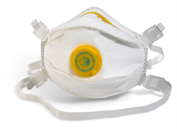P3 Valved Dust Mask 5 Pack Respirator Disposable BBP3VN Fumes Welding Elasticate