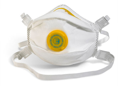 P3 Valved Dust Mask 5 Pack Respirator Disposable BBP3VN Fumes Welding Elasticate