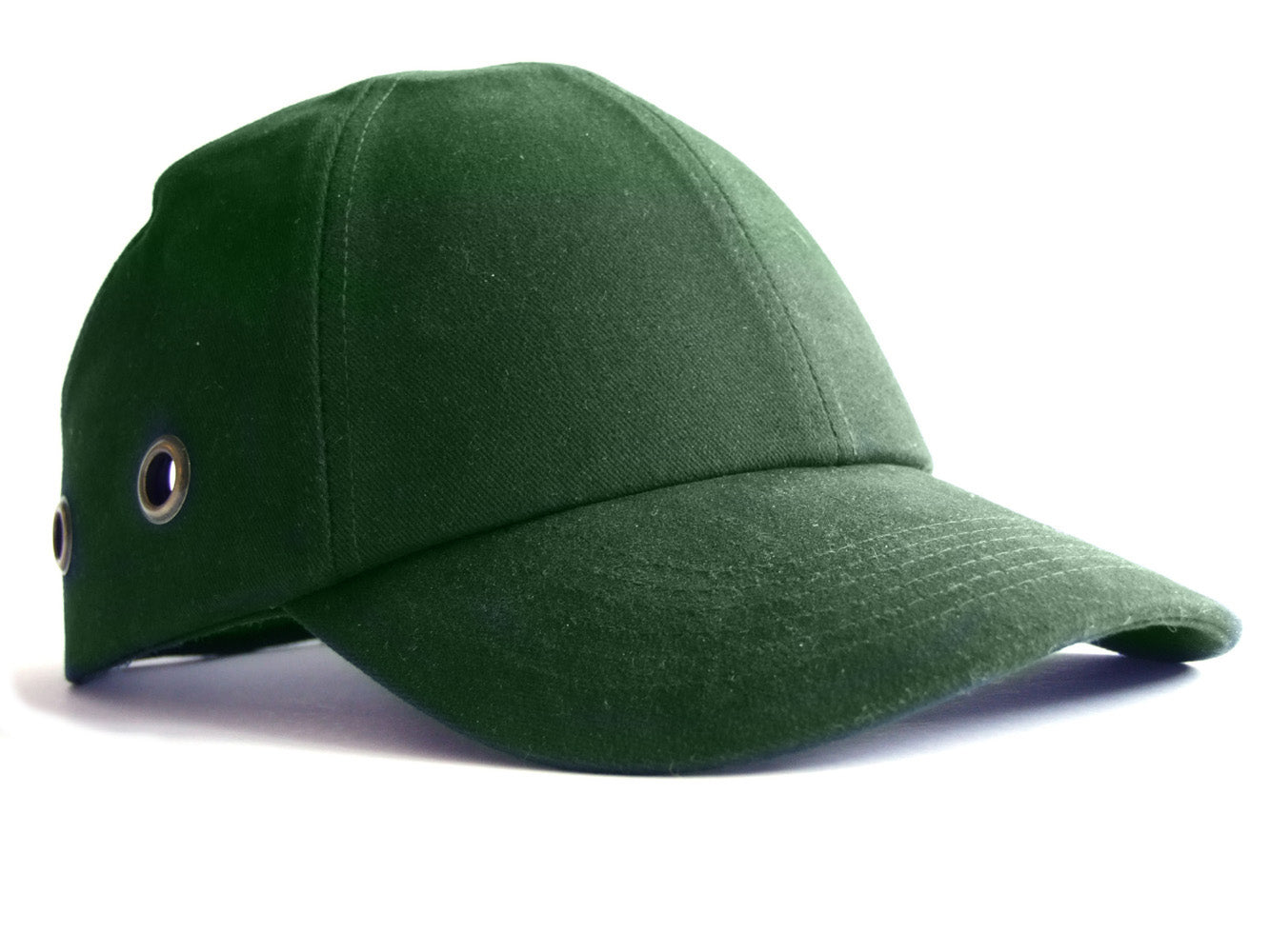 Safety Baseball Cap Hard Hat Bump Cap Green Vented Hook/Eye Fastening Adjustable