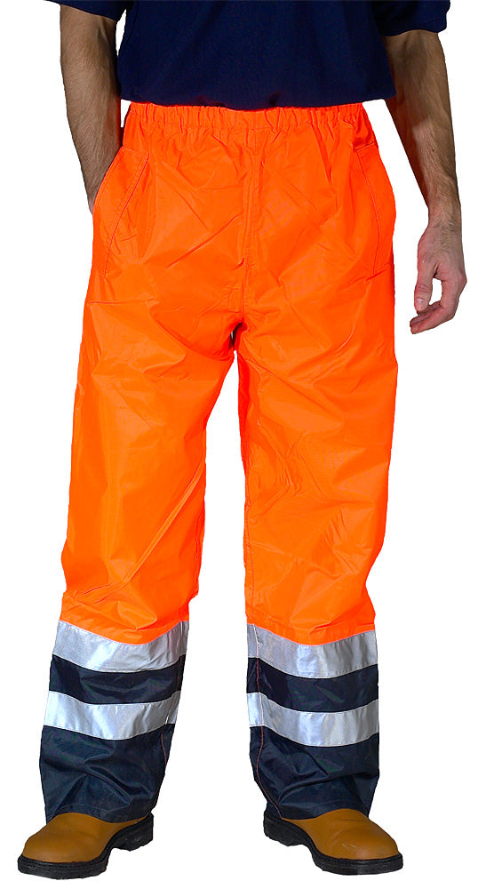 Be Seen Belfry Weatherproof Breathable Hi Viz Trousers EN471 Two Tone S-XXXL