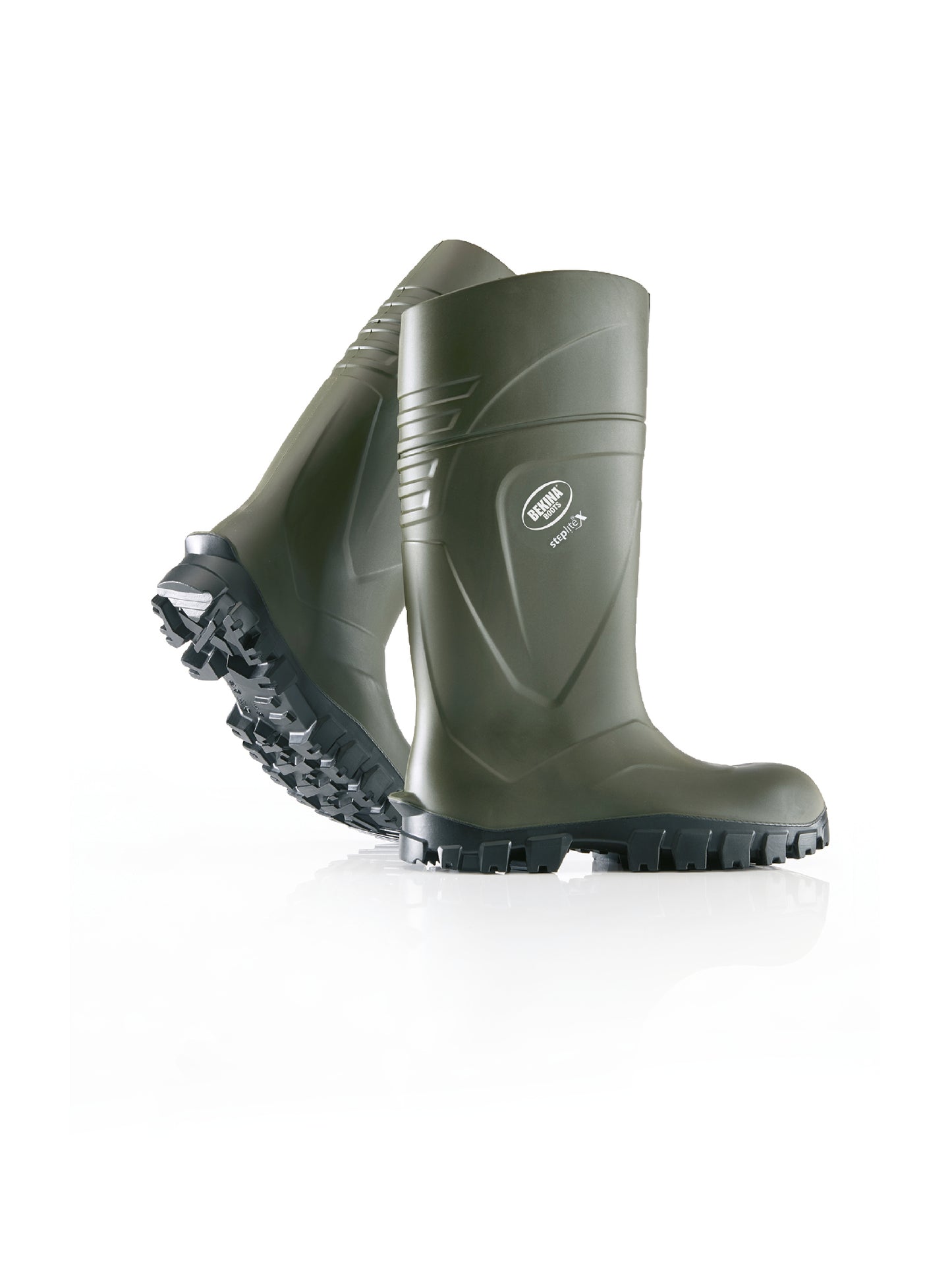 Bekina Steplite X Safety Wellington Boots Wellies Welly Green Thermal Insulated