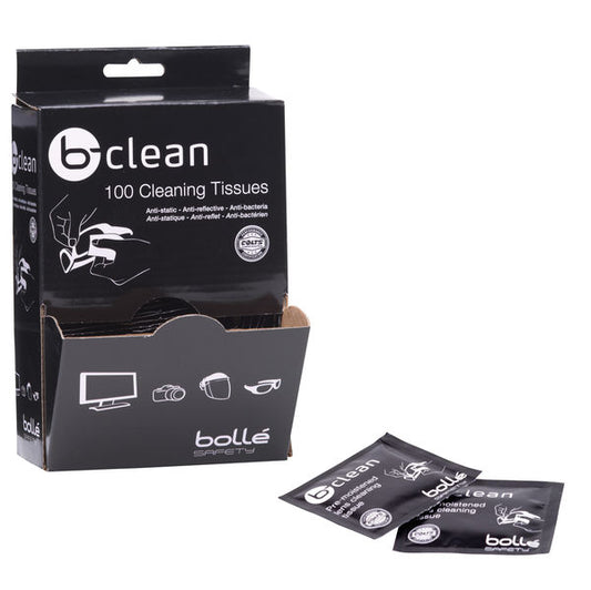 Bolle B500 Lens Cleaning Wipes Dispenser Box 500 Individually Wrapped Wipes